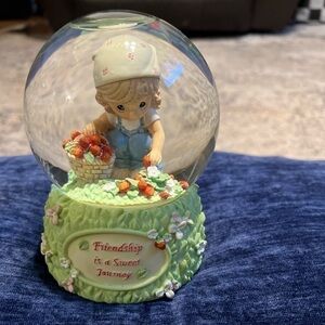 Precious memories, friendship/stawberry patch water globe